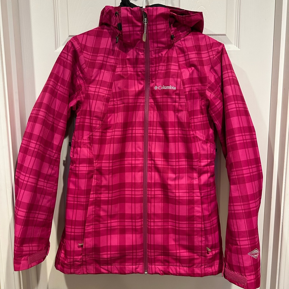 3 in 1 Columbia Pink Plaid Jacket